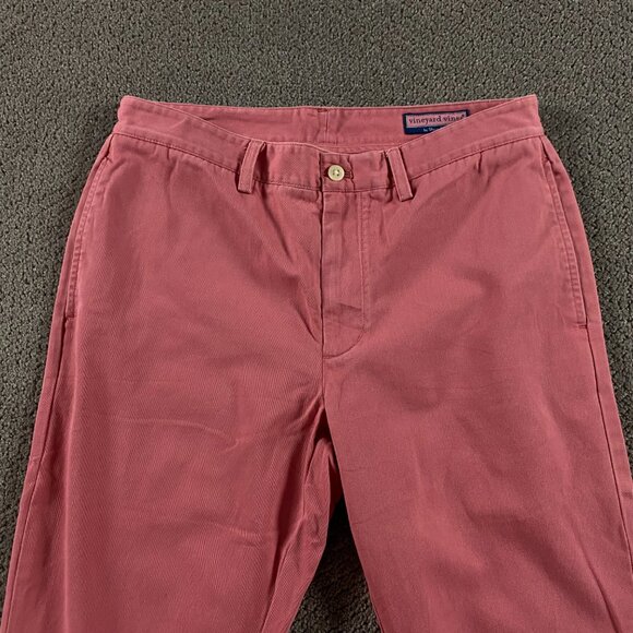 Vineyard Vines Pants Men's 32 x 30 Cotton Twill Salmon Pink Chinos Khakis - Picture 2 of 11